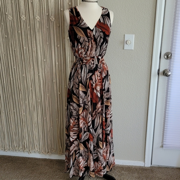 Feather print maxi dress - Picture 2 of 5